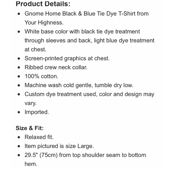 Your Highness Gnome Home Tie Dye T-shirt - Picture 3 of 6
